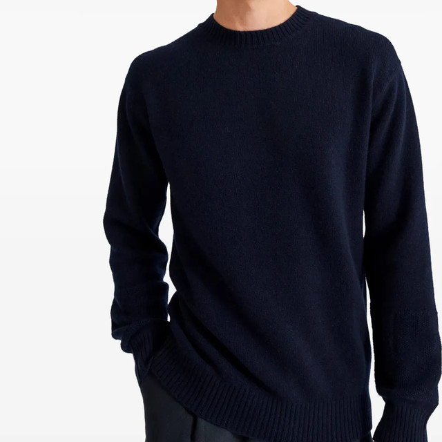 Sunshine Home Spring New Foreign Trade European and American Large Size Men's Sweater 100 Wool Round Neck Pullover Knitted Sweater Base
