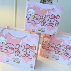 Happy Birthday Gift Bag Cute Thickened Hard Cardboard Handbag Gift Hand-Carrying Paper Birthday Gift Storage Bag
