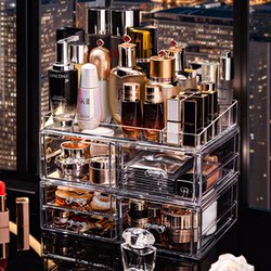 Cosmetics Storage Box Internet Celebrity Transparent Lipstick Lotion Storage Rack Acrylic Desktop Desktop Drawer Storage