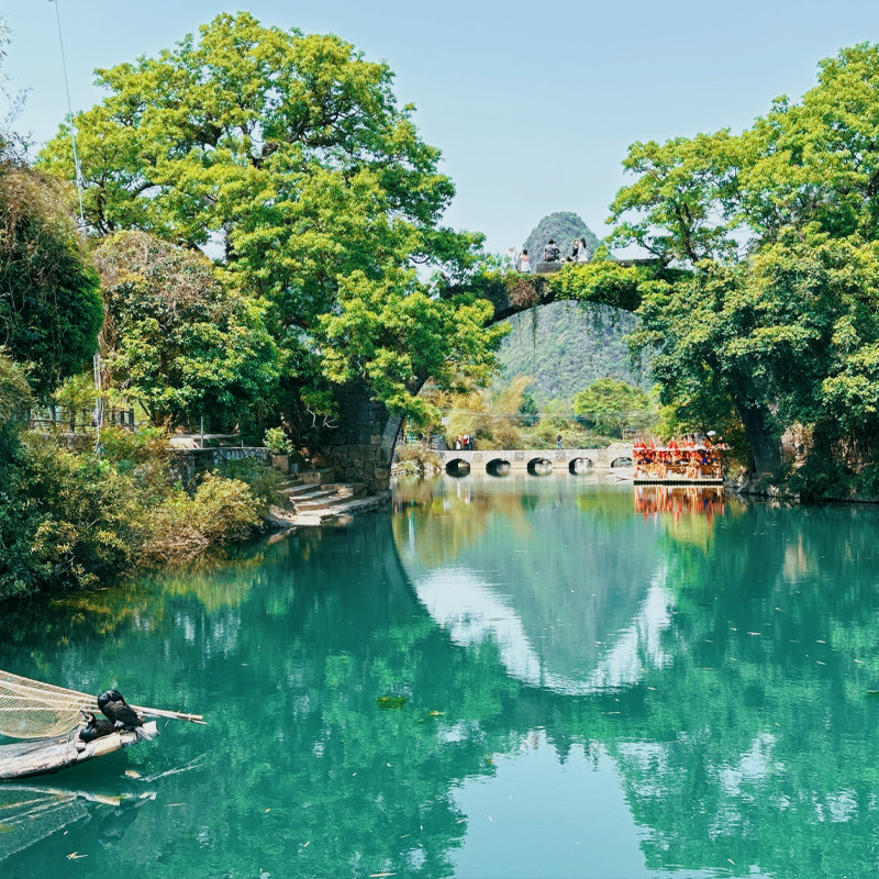 桂林阳朔】龙脊梯田4天遇龙河竹筏+兴坪游船+银子岩+十里画廊