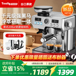 Tenfly Tianmeijia Cold Brew Coffee Machine with Integrated Grinder, Italian-Style, Small, Semi-Automatic, Pressure Relief, 2026 New Product
