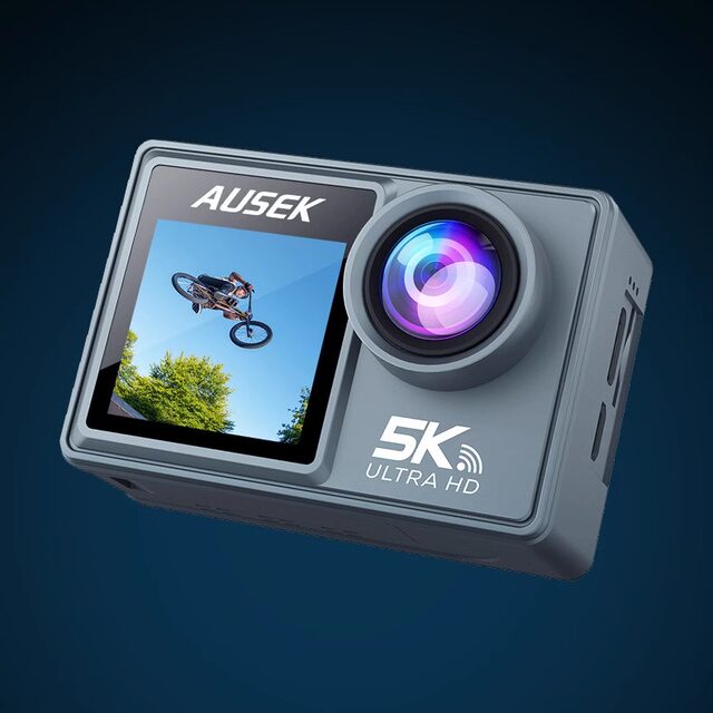 5K action camera, motorcycle riding recorder, HD anti-shake diving and fishing 360 panoramic helmet camera