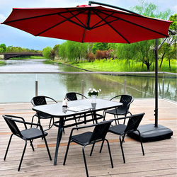 Outdoor Table and Chair Set with Rattan Chairs, Three-Piece Set for Outdoor Use in Open-Air Yards, Gardens, Patios, Foldable Balcony Leisure Small Table and Chair Combination