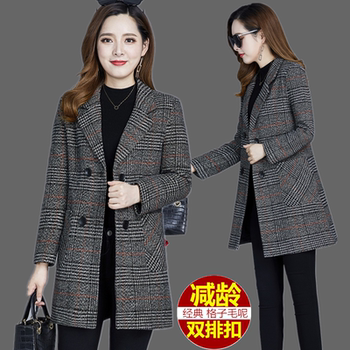 Woolen coat, rich lady autumn jacket
