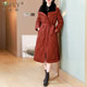 Big brand new Xiangyun Said down jacket Female big size goose down jacket Mom is expensive and thin, mid -length jacket

