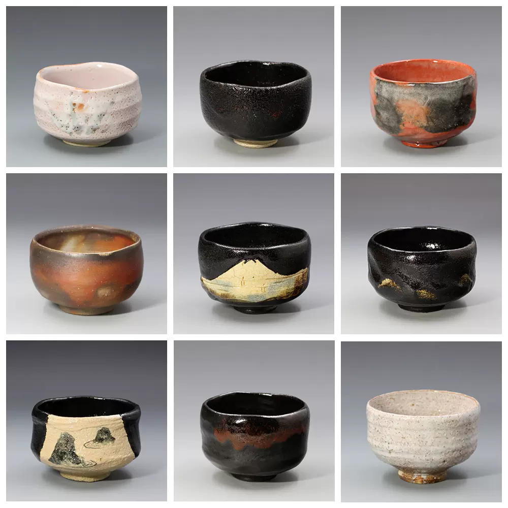 日本手工備前燒山本陶秀鐵釉茶碗收藏級柴燒茶具