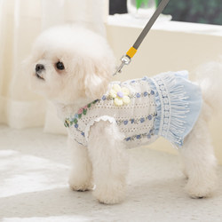 Puppy Clothes 2026 New Spring Collection Bichon Schnauzer Teddy Pet Summer Pastoral Plaid Dress