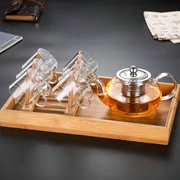 Ấm trà thủy tinh chịu nhiệt, ấm trà hoa, bộ lọc rò rỉ thép gia dụng, bộ ấm trà pha trà trong suốt nhỏ và lớn dày ấm thuỷ tinh pha trà giá để ấm chén