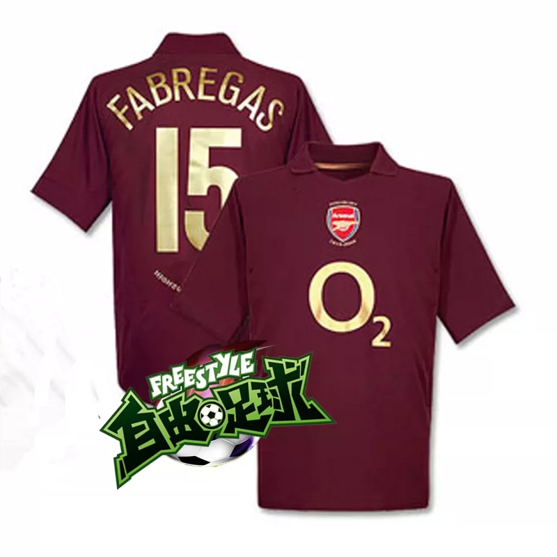 05 06阿森纳球衣复古纪念版足球服15号法布雷加斯