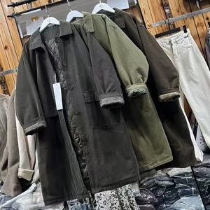 
Lapel single-breasted windbreaker women's mid-length autumn and winter new versatile loose casual quilted warm cotton coat Sun 1.1