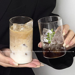 ins Glass Cup, Minimalist Coffee Cup, Korean Style Drink Cup, Soda Cup, Juice Drink Cup, High Temperature Resistant Milk Cup