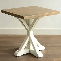 American retro rustic solid wood dining table writing table outdoor