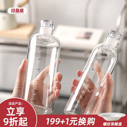 Kawashimaya Transparent Graduated Glass Cup for Women, High Aesthetic Fruit and Vegetable Juice Bottle, Cold Brew Tea Cup, Portable Take-Out Water Cup
