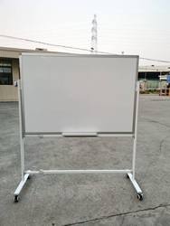 Yakudo Pure White Board 100X200 New Model with Mobile Stand for Teaching and Training Magnetic Whiteboard