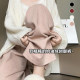 velvet glutinous rice pants for women in spring, autumn and winter 2025 new style loose straight casual small pink wide-leg pants