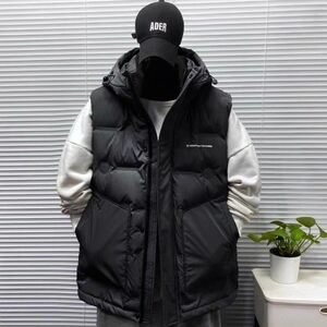 
Extra large size 300*0.5kg winter warm cotton vest men's trendy versatile loose hooded vest jacket ins