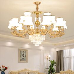 High-End European-Style Living Room Chandelier, Modern and Elegant, Suitable for Dining Room and Bedroom, Light Luxury Zhongshan Crystal Lighting Fixtures, 2024 New Model