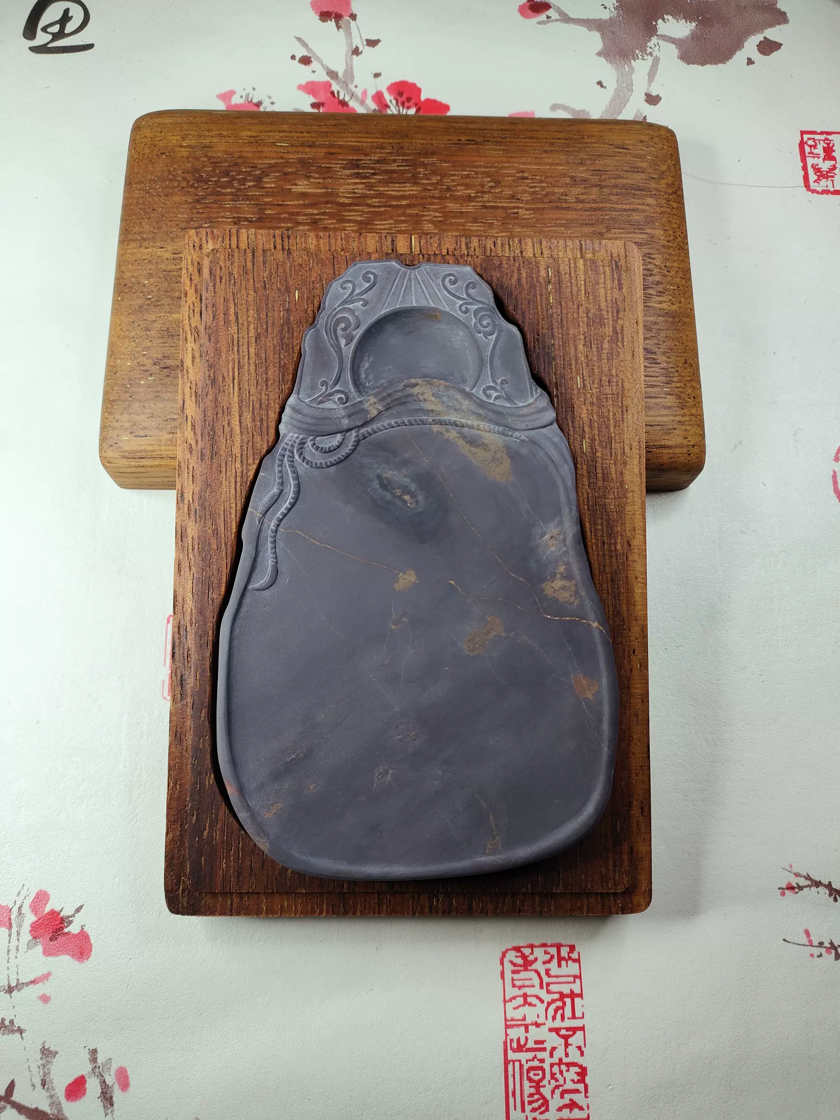 老坑水巖　( 硯板 ) 原石 老坑水巖 (硯板) 原石 26.124sz 忠心端硯三大名坑老麻子