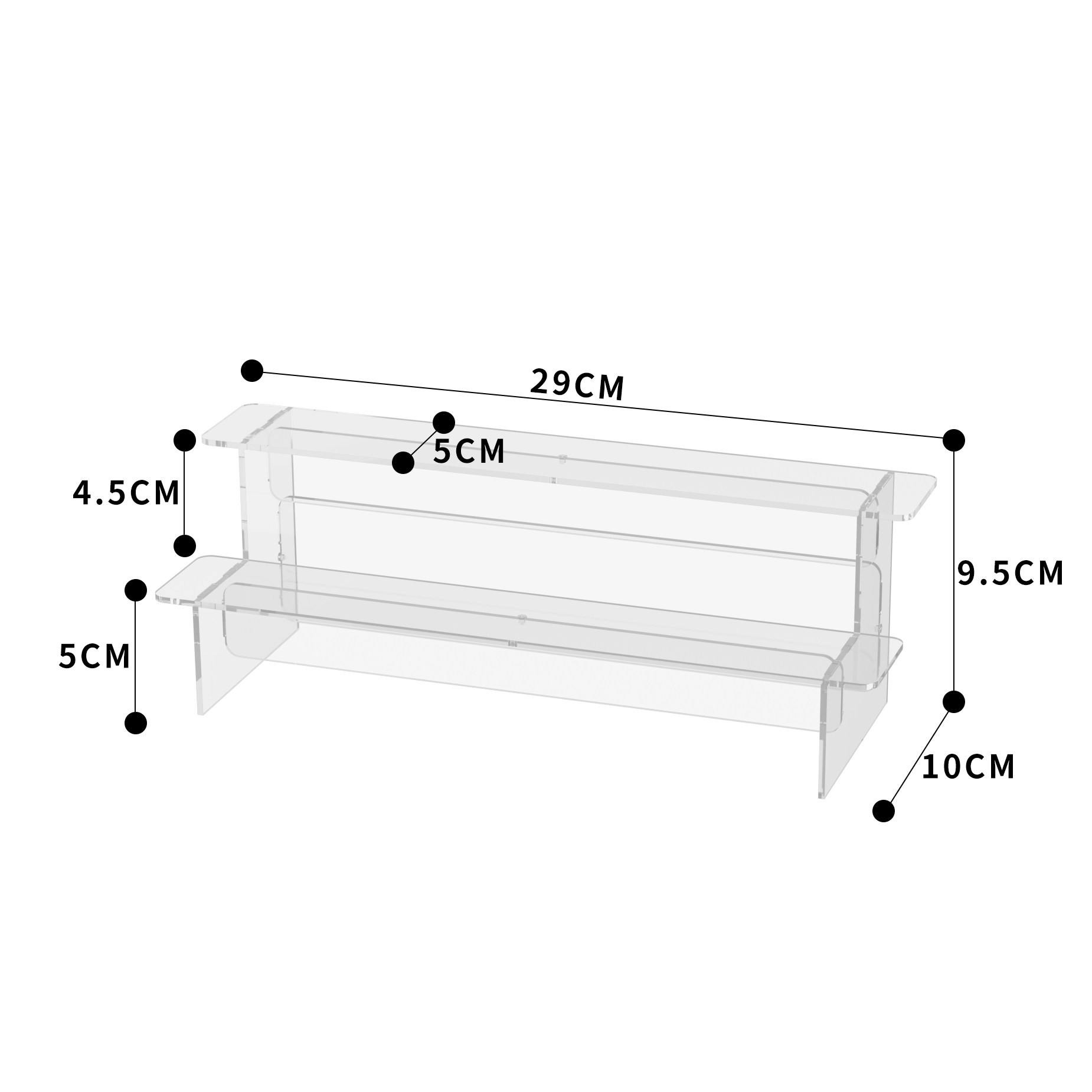ZhangJJJJJJJ Présentoir en bois acrylique pour objets de collection, figurines pop, desserts (D