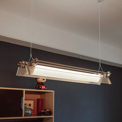 High-End Minimalist Bar Restaurant Pendant Light, Simple Modern Long Stainless Steel Linear Light Fixture