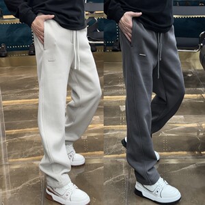 Spring and Autumn New American Trendy Brand Scimitar Straight-Piece Pants for Men Simple, All-match Loose Breathable Sports and Leisure Pants