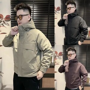 
Autumn and winter men's new outdoor workwear functional wind cotton coat couple's same style cold-proof and warm hooded jacket