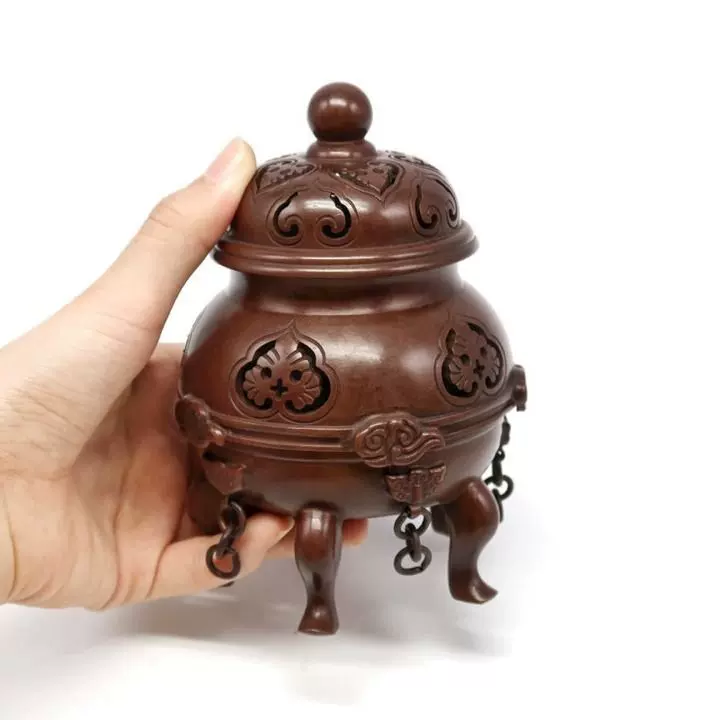 三鳳凰銅香炉 香薫炉 銅炉 三足鼎 銅器 香道具 装飾品 工芸品