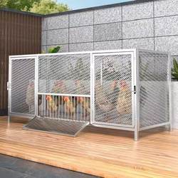 Large Outdoor Chicken Coop for Home Use, Rural Chicken Nest with Dense Netting to Prevent Weasels, Automatic Manure Cleaning, Chick Breeding Cage
