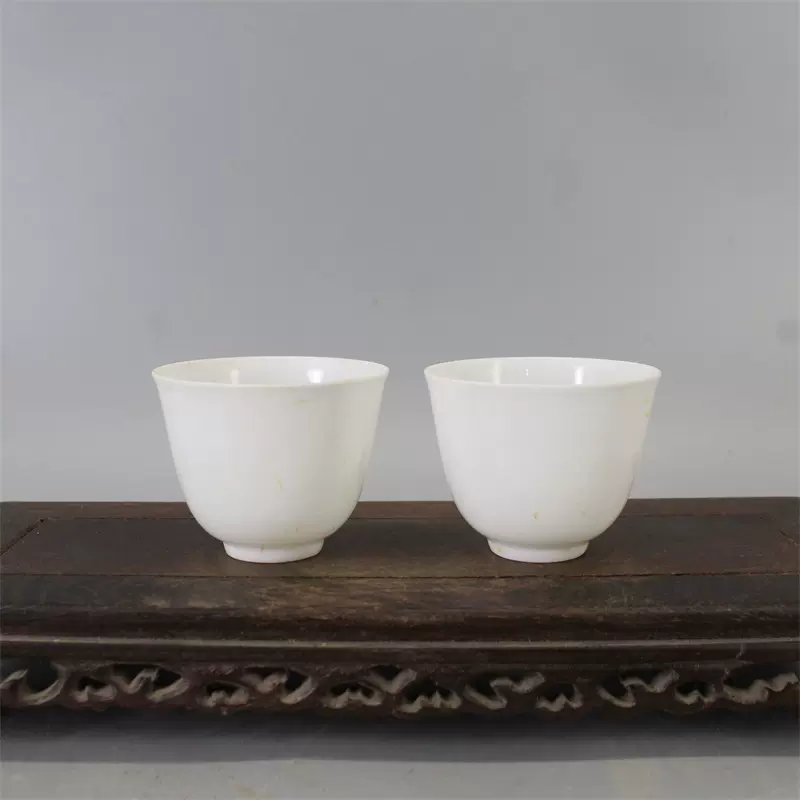 大明永乐年制甜白釉薄胎暗刻龙纹杯一对古董古玩仿古瓷器老货收藏-Taobao