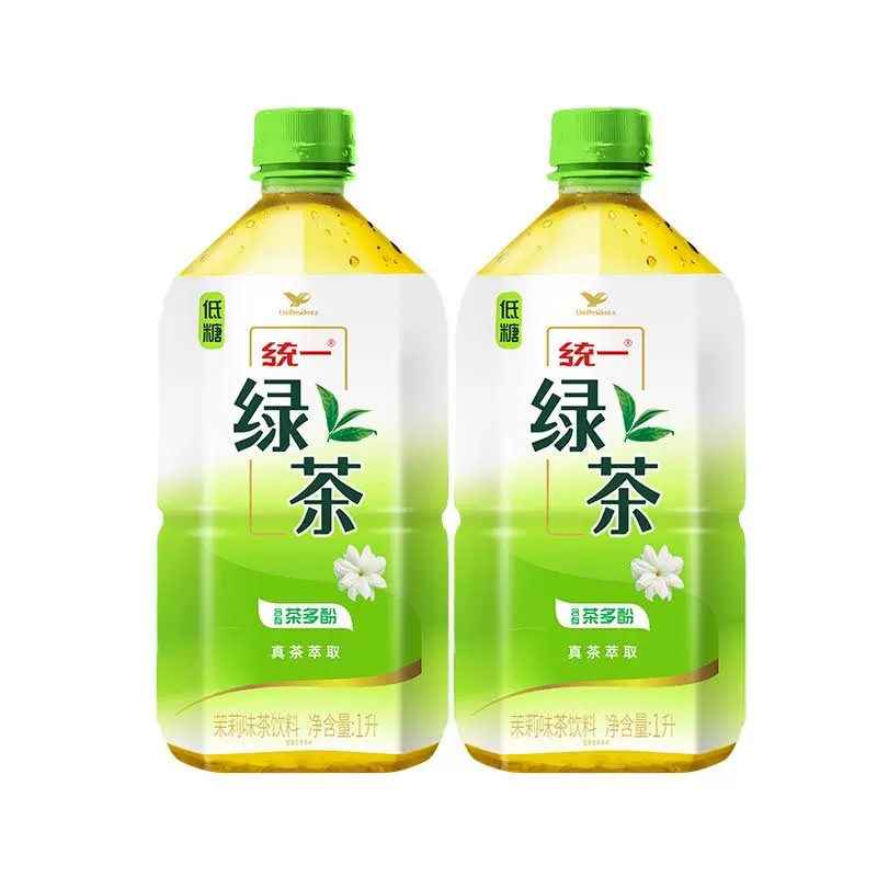 统一茶饮料 绿茶1l*2瓶(冰糖雪梨 金桔柠檬 青梅绿茶 酸梅汤)