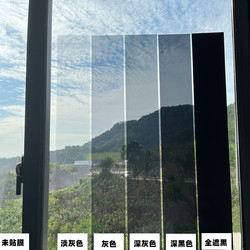 Gray Single-Sided and Double-Sided Transparent Heat-Insulating Sun-Blocking Window Film for Doors, Windows, and Curtain Walls, Color-Changing Decorative Solid Color Glass Film