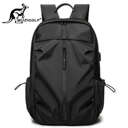 Bin'Ao Kangaroo Korean Style Backpack Men's Business Casual Computer Bag Waterproof Travel Bag Trendy Student School Bag Women