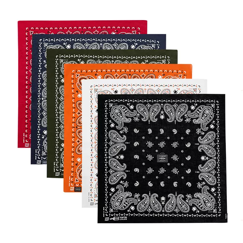 PORTER BANDANA 日本制吉田门店限定佩斯利腰果花头巾发带方巾-Taobao