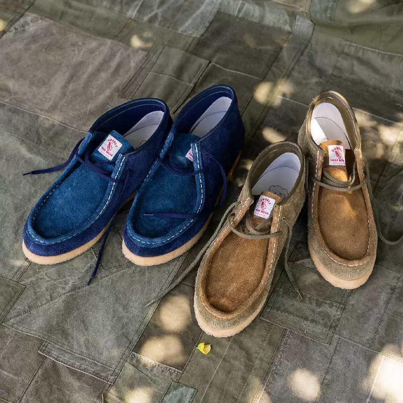 RELUME 22AW DOUBLE FOOT WEAR HENDRIK 日本制麂皮高帮袋鼠鞋-Taobao