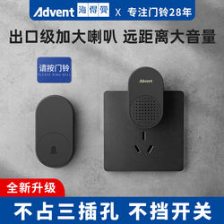 Heidemann Wireless Doorbell for Home Use, One Transmitter and Two Receivers, Ultra-Long Distance Remote Control, No Drilling Required, Electronic Black Heidemann Doorbell