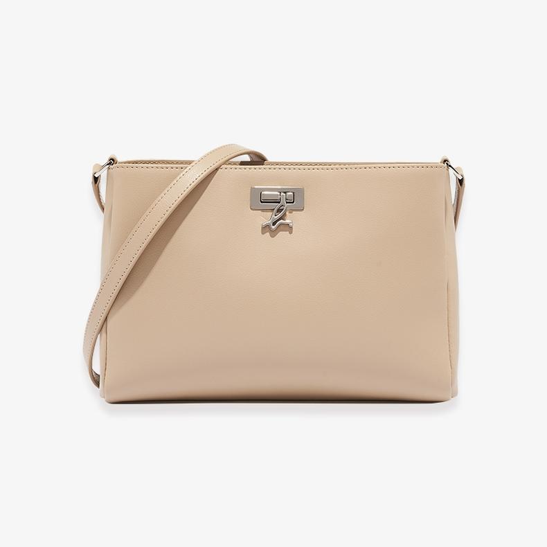 agnes b.2019秋季款手提包logo锁单肩包斜跨包中号n502vci5