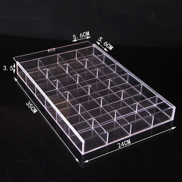 Transparent acrylic multi-grid storage display jewelry box loose bead accessories Buddha beads bracelet bracelet storage box box