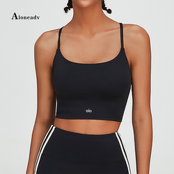Aloneadv Tight-Fitting Cross-Back Yoga Wear Running Shockproof Sports Bra Quick-Drying Fitness Vest Women's Bra