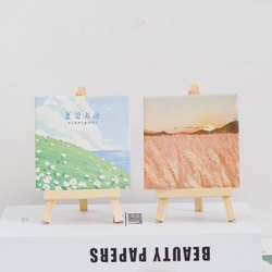ins Wind Fresh Student Desktop Decoration Scenery Mini Oil Painting Illustration Creative Ornament Home Accessories