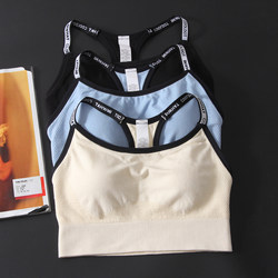 Merino Wool ~ One-Piece Sports Vest for Women with Contrasting Shoulder Straps, Fixed Cup Yoga Fitness Bra, Breathable and Sweat-Absorbent