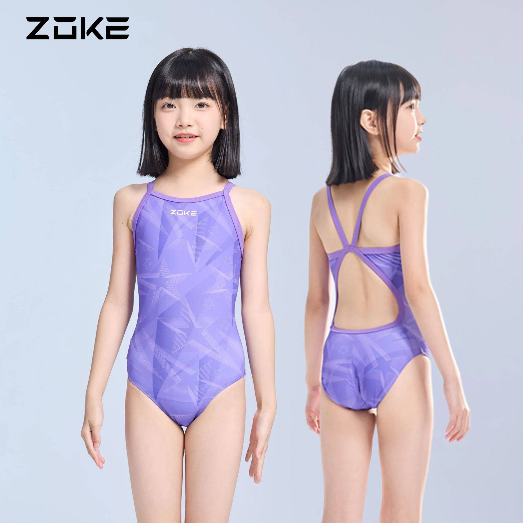 Zoke ガールズ水着 - ワンピース トライアングル 競技トレーニング用水着 Zoke ガールズ水着 - ワンピース トライアングル 競技トレーニング用水着