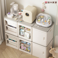 Feeding Table Storage Cabinet Baby Supplies Storage Rack Floor-Standing Household Multi-Layer Children's Toy Storage Rack