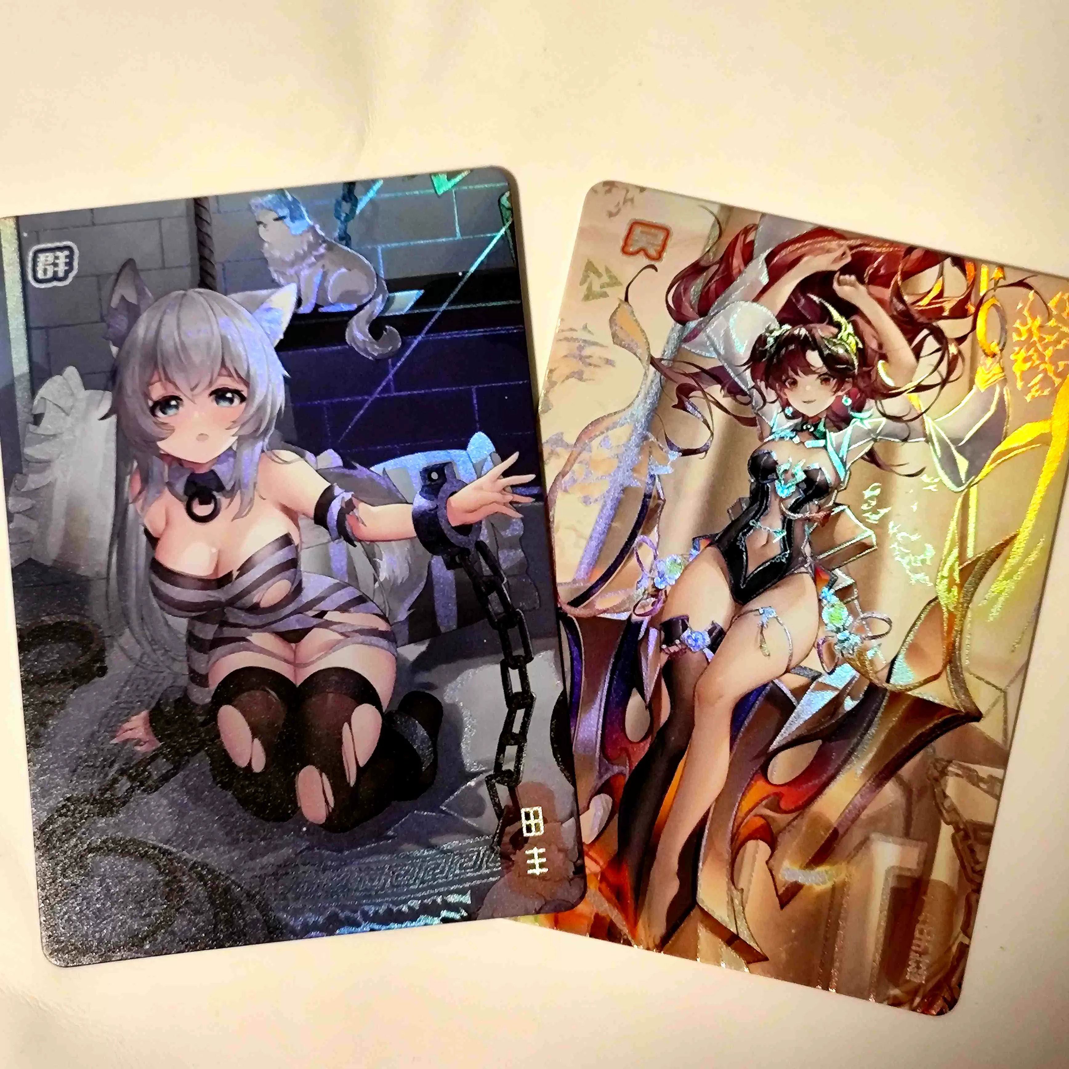 三国少女回战4 娘化经典人物闪卡s双面磨砂9张400g尺寸88*63mm