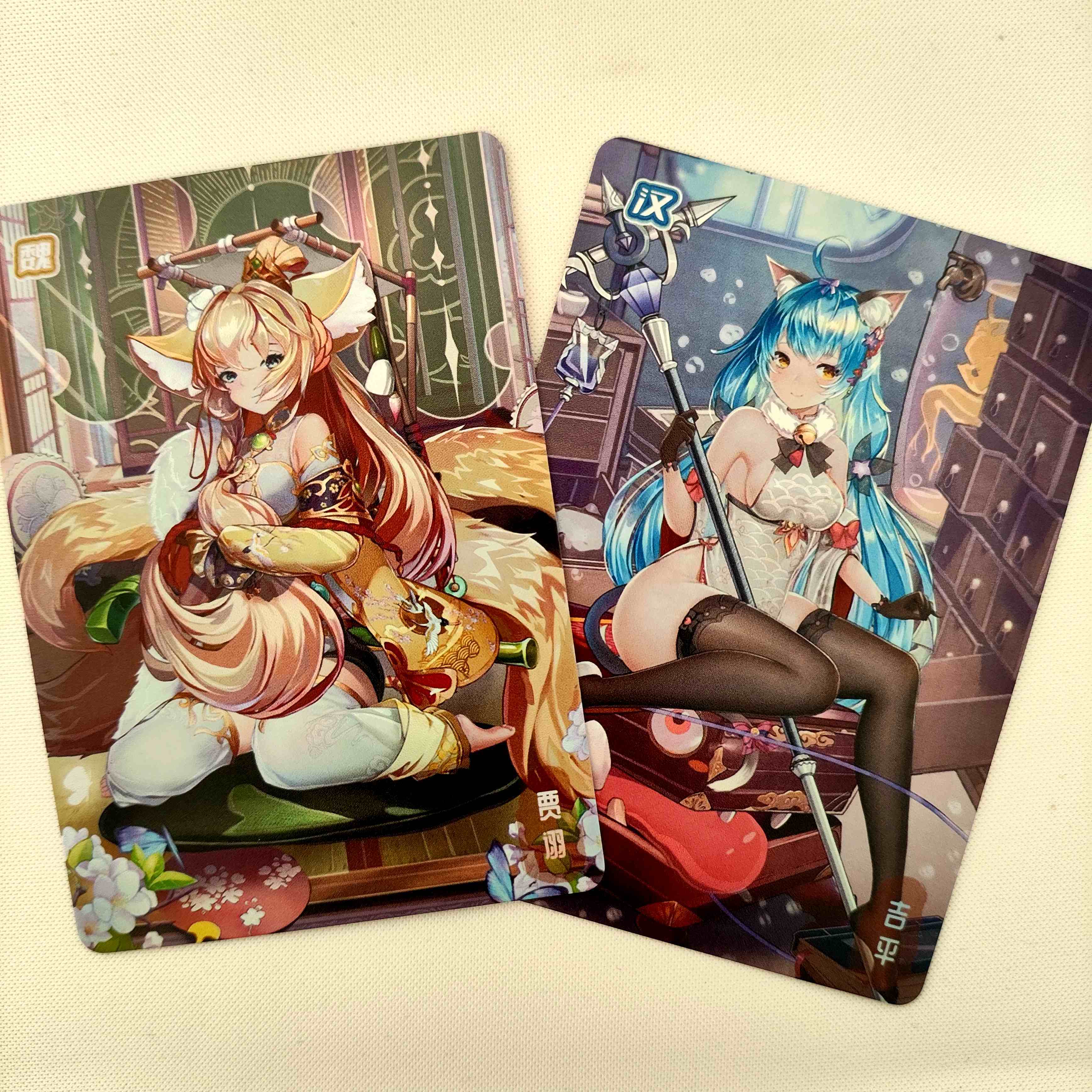 三国少女回战3 娘化经典人物闪卡s双面磨砂9张400g尺寸88*63mm