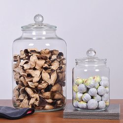 Thickened Glass Sealed Jar for Tangerine Peel Candy, Tea Leaves, Medicinal Materials, Seafood, Large Diameter, Food-Grade Storage Container for Home Use