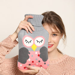 Hot Water Bottle, Thickened, Explosion-Proof, for Warming the Uterus, Waist, and Abdomen, Hot Compress, Hand Warmer, Various Sizes, Knitted, Cute, for Female Students