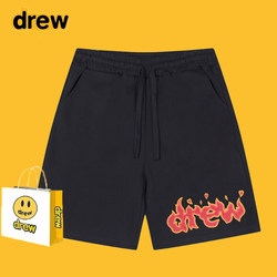 Drew trendy brand flame letters FOG high street shorts for men