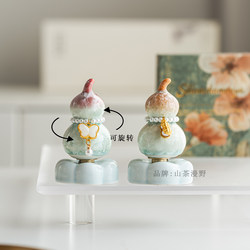 Jingdezhen Internet-Famous Crystal Gourd-Style Ceramic Tea Pet Ornament from Tao Yang New Village, Cute Ceramic Decoration, Gift for Girls