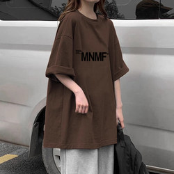 2026 New Plus-Size Pure Cotton Short-Sleeve T-Shirt for Women, American Retro Style, Summer Large Size 150kg Top, Covers the Body, Loose Fit