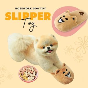 
Ins Korea Shiba Inu Slippers Cat Toy Sound BB Call Dog Cat Pet Sound Paper Hidden Food Teething Toy